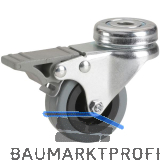 D�RNER + HELMER Lenkrolle Gummi Feststeller 50 mm 45 kg R�ckenloch