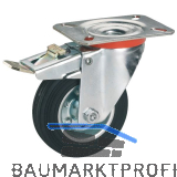 D�RNER + HELMER Lenkrolle Vollgummi Stahlfelge 250 mm 275 kg Feststeller