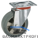 D�RNER + HELMER Lenkrolle Elastik Alufelge 200 mm 300 kg