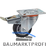 D�RNER + HELMER Lenkrolle TPE PP-Felge Feststeller 80 mm 50 kg