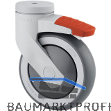 TENTE Lenkrolle TPR Kunststoff Anschraubloch 125 mm Feststeller