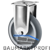 TENTE Bockrolle TPE Edelstahl Plattenbefestigung 100 mm