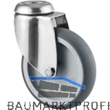 TENTE Lenkrolle Edelstahl R�ckenloch 125 mm 100 kg