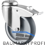 TENTE Lenkrolle Edelstahl R�ckenloch 100 mm 80 kg Feststeller