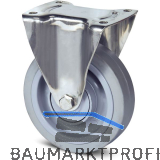 TENTE Bockrolle Elastik grau Platte 200 mm 400 kg