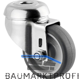 TENTE Lenkrolle Agila TPR/Edelstahl R�ckenloch 50 mm 40 kg