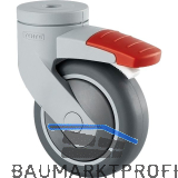 TENTE Lenkrolle TPR/Kunststoff Schn�pperloch 75 mm Feststeller