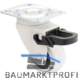 WAGNER Lenkrolle Kunstoff-Rad wei� 25 mm 12 kg Feststeller