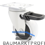 WAGNER Lenkrolle Kunstoff-Rad wei� 75 mm 75 kg Feststeller