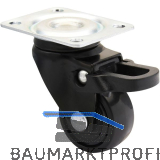 Lenkrolle Kunstoff-Rad schwarz 25 mm 12 kg Feststeller