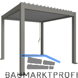 BIOHORT Pergola Gr. 3 x 3 quarzgrau/silber