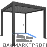 BIOHORT Pergola Gr. 4 x 3,5 dunkelgrau/silber