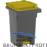 M�lltonne 60 Liter Kunststoff grau/gelb Urban Pro