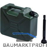Kanister Kunststoff Armeemodell gr�n Inhalt 10 Liter