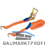 Zurrgurt 2-teilig mit Ratsche und Spitzhaken 2000 kg 35 mm x 6 m