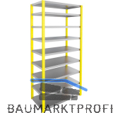 META Steck Grundregal RAL1003 signalgelb 2000x1000x500 mm Fachlast 150 kg