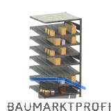 META Schr�gbodenregal H�he 2000 mm Tiefe 800 mm L�nge 1000 mm Anbauregal