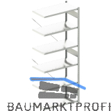 META Steck-Anbauregal 2500 x 1000 x 500 mm 6 Fachb�den 150 kg