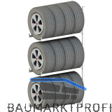 META Reifen Steck-Anbauregal 2000 x 1000 x 400 mm 150 kg