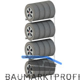 META Reifen Steck-Anbauregal 2500 x 1000 x 400 mm 150 kg