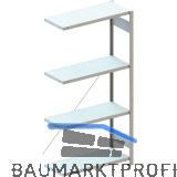 META Steck-Anbauregal 2000 x 1000 x 400 mm 4 Fachb�den 150 kg