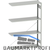 META Steck-Anbauregal 2000 x 1300 x 400 mm 4 Fachb�den 230 kg