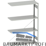 META Steck-Anbauregal 2000 x 1300 x 500 mm 4 Fachb�den 230 kg