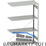 META Steck-Anbauregal 2000 x 1300 x 600 mm 4 Fachb�den 230 kg