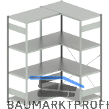 META Steck-Eckregal 2000 x 1300 /1000 x 600 mm Tragkraft 100 kg