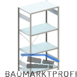 META Steck-Grundregal 2000 x 1000 x 600 mm 4 Fachb�den 150 kg