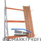 META Profillager Regal Anbaufeld einseitig 3300 x 2700 x 700 mm inkl. Bodenanker