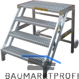 JUST Standtreppe mit Plattform 4-stufig