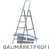 Alu Haushaltsleiter mit Plattform Stufen=5 Arbeitsh�he=3,1 m