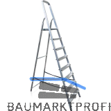 Alu Haushaltsleiter mit Plattform Stufen=8 Arbeitsh�he=3,8 m