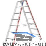 HYMER Alu-Stufen-Stehleiter Type 8024 Stufen=2 x 7 L�nge=1,80 m