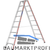 HYMER Alu-Stufen-Stehleiter Type 8024 Stufen=2 x 9 L�nge=2,28 m