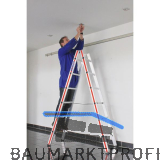 HYMER Alu-Sprossen-Stehleiter Type 6023 Sprossen=2 x 6 L�nge=1,85 m