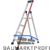 HYMER Alu-Stufen-Stehleiter mit Plattform Type 4026 Stufen 4 L�nge=1,60 m