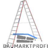 HYMER Alu-Stufen-Stehleiter Type 8024 Stufen=2 x 12 L�nge=3,05 m