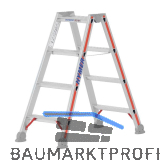 HYMER Alu-Stufen-Stehleiter Type 4024 Stufen=2 x 4 L�nge=1,03 m