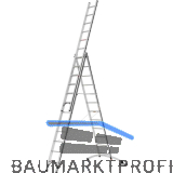 ALU-PRO Allzweckleiter SmartBase 3-tlg.Typ 70247 Sprossen=3x12L= 3,52/8,02m