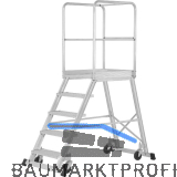 HYMER Podesttreppe fahrbar Type 6888 Stufen=5 H�he bis Plattform=1,20 m