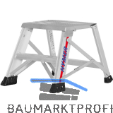 ALU-PRO Klapptritt Type 71020 Stufen=2 L�nge=0,69 m