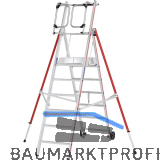 HYMER Alu ProTect Plattformleiter Type 8483 Sprossen=6 H�he 2,60 m