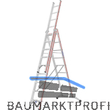 HYMER Alu-Allzweckleiter 3-teilig Type 6047 Sprossen= 3 x 9