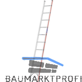 HYMER Alu-Anlegeleiter Type 6011 Sprossen=10 L�nge=3,00 m