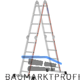 HYMER Alu-Vielzweckleiter Type 4043 Sprossen=4 x 4