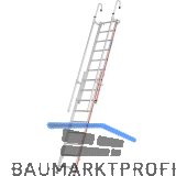 HYMER Alu Einh�nge-Schiebeleiter mit Handlauf Type 6092 Sprossen 2x9