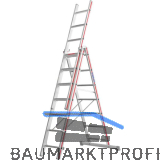 HYMER Alu-Allzweckleiter 3-teilig Type 4047 Sprossen= 3 x 7