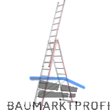 HYMER Alu-Allzweckleiter 3-teilig Type 4047 Sprossen=3 x 10